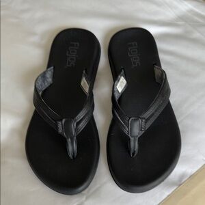 Flojos Classic Black Flipflops